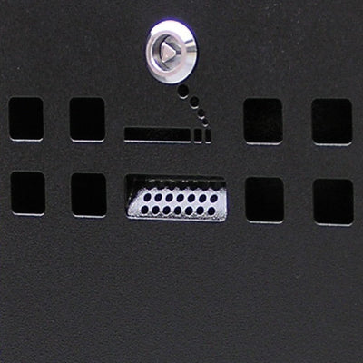 Schwarzer Wandascher mit Anti-Abfall-System