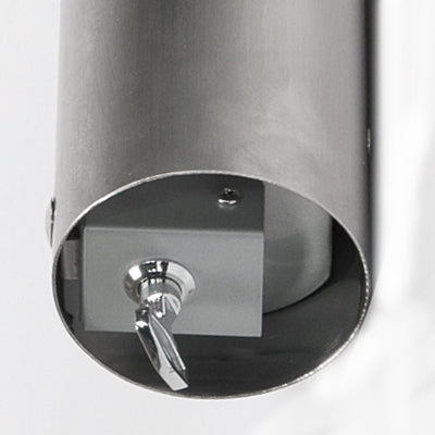 Rohrförmiger Wandascher aus gebürstetem Stahl für Außenbereiche