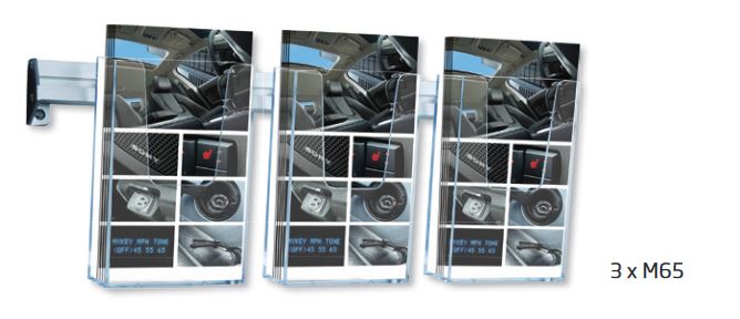 Wandprospekthalter Acryl M65 für Flyer und Magazine