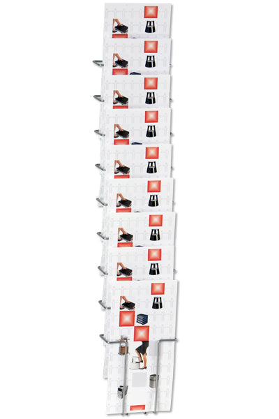 Wand-Prospekthalter 10 x A4 aus Draht für Broschüren und Flyer