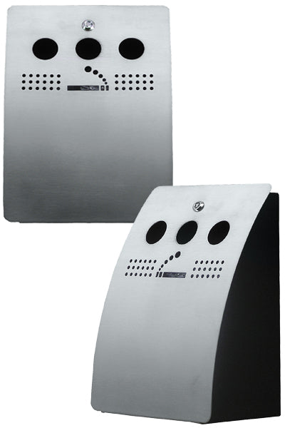 Zigaretten-Wandascher aus gebürstetem Edelstahl mit 1,48 Liter Fassungsvermögen