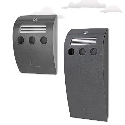 Zigaretten-Wandascher Stylo Grau für Außenbereiche